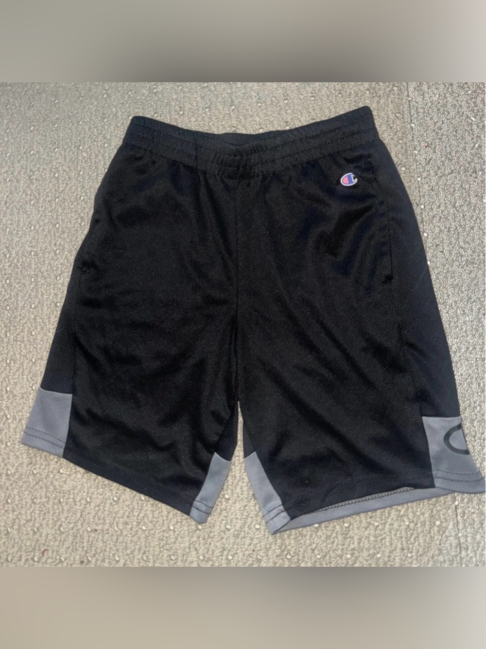 Champion Youth 10/12 Black & Grey Athletic Shorts with Pockets